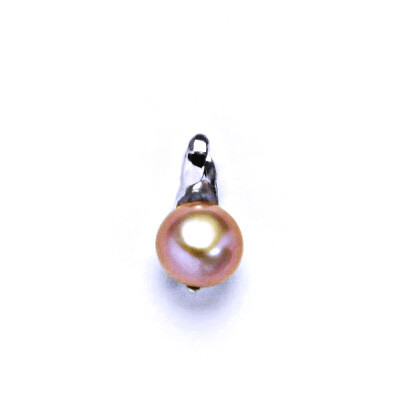 Stříbrný přívěšek s přírodní růžovou perlou 6 mm, P 1104