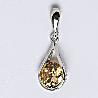 Stříbrný přívěšek se zirkonem, šperk, P 1293/22