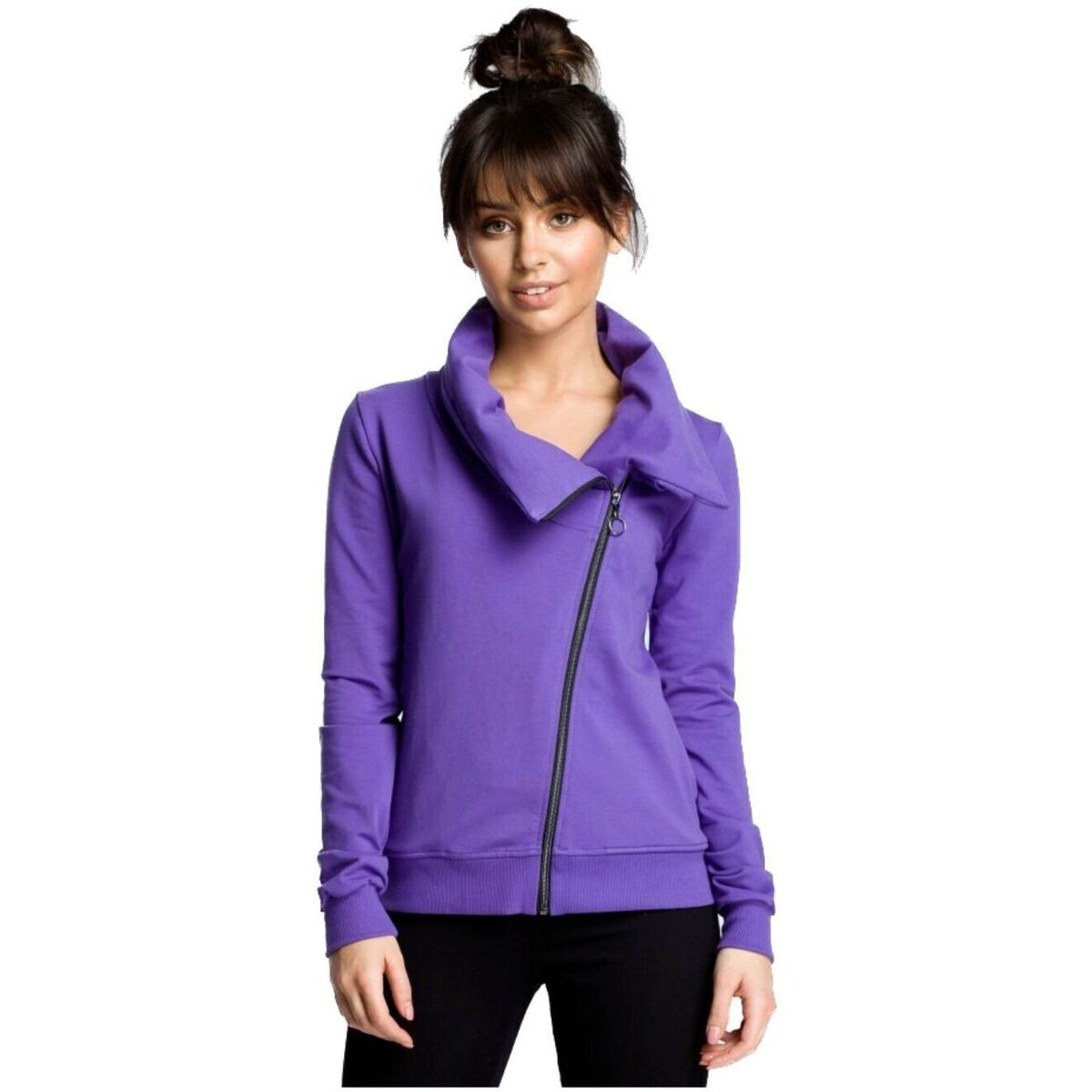 Bewear  Dámská mikina na zip Bunlemphius B071 fialová  Fialová