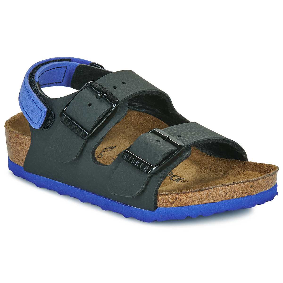 BIRKENSTOCK  Milano AS Kids BF Desert Soil Black/UBlu  Černá