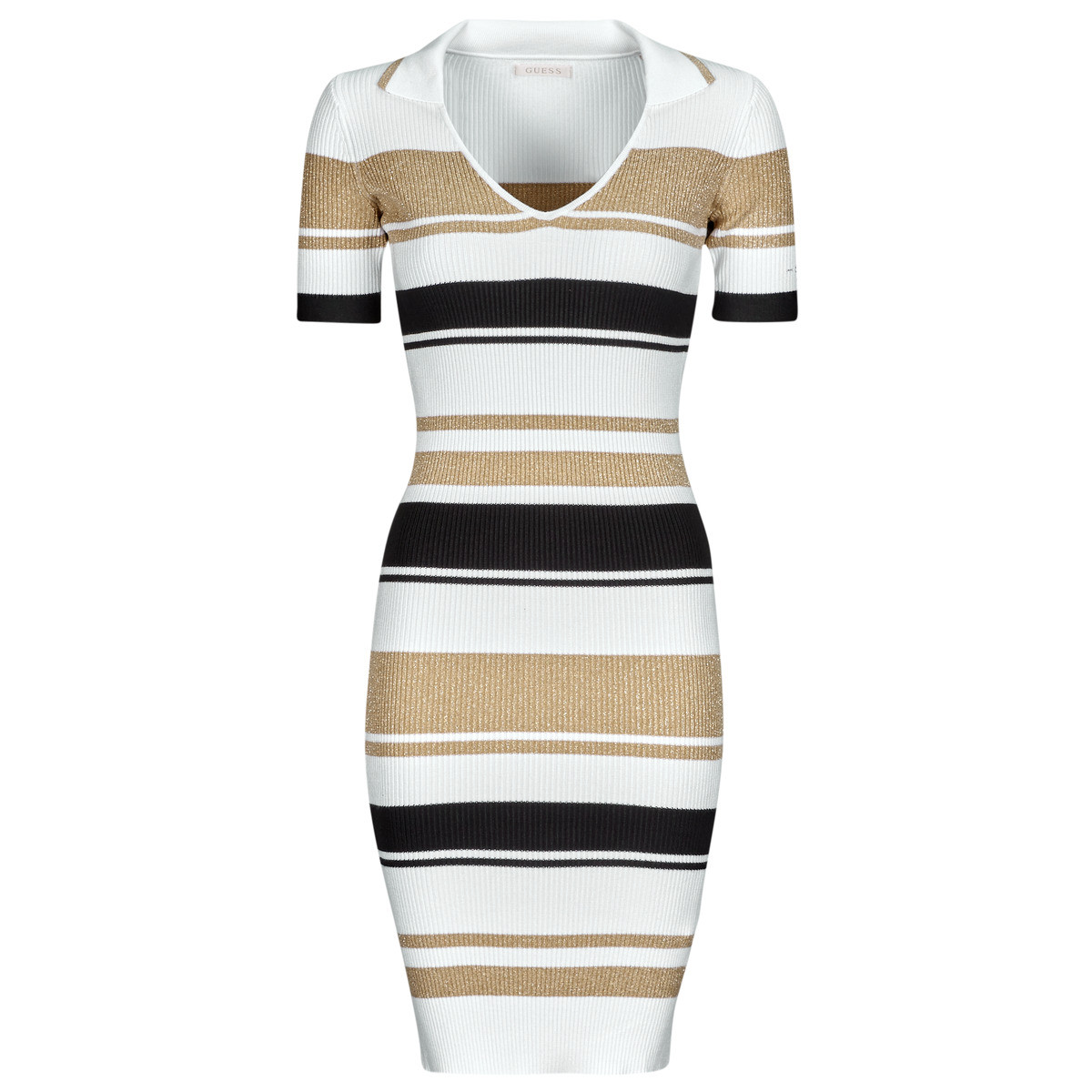 Guess  EVIE STRIPED POLO DRESS  ruznobarevne