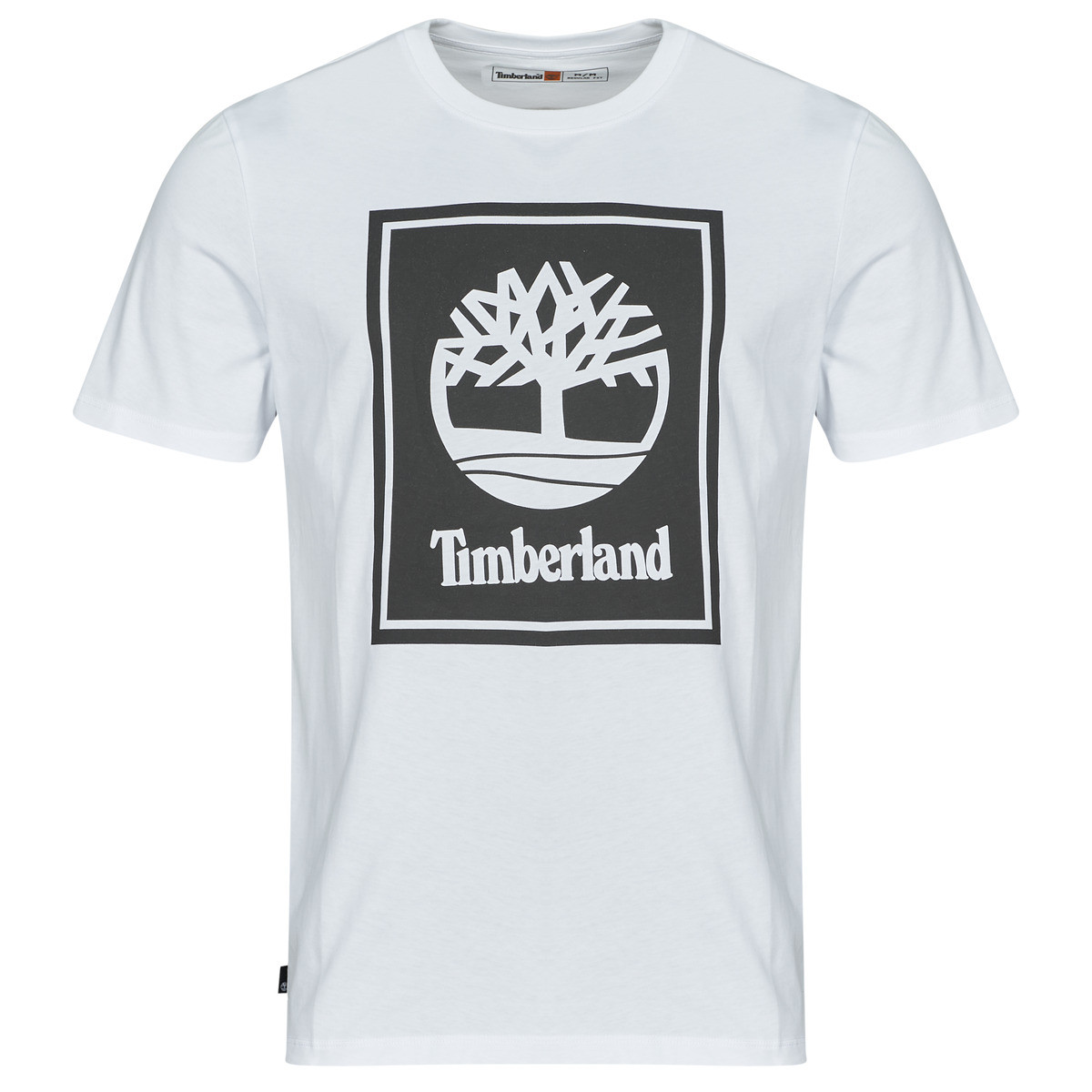 Timberland  STACK LOGO SHORT SLEEVE TEE  Bílá