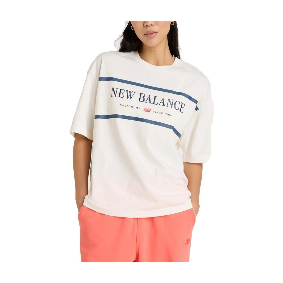 New Balance  ATHLETICS NAUTICAL T-SHIRT  Bílá