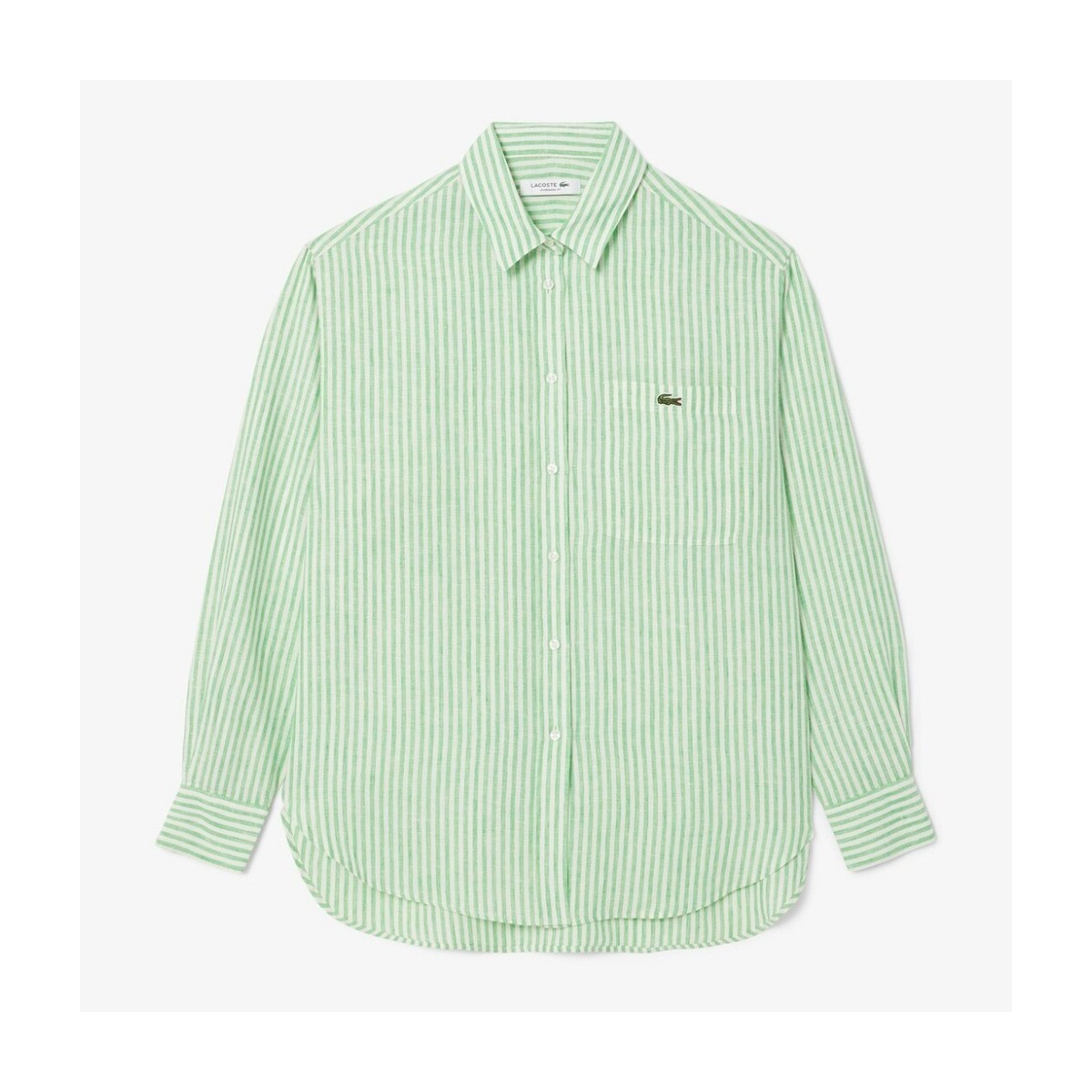 Lacoste  LONG SLEEVED SHIRT  Zelená