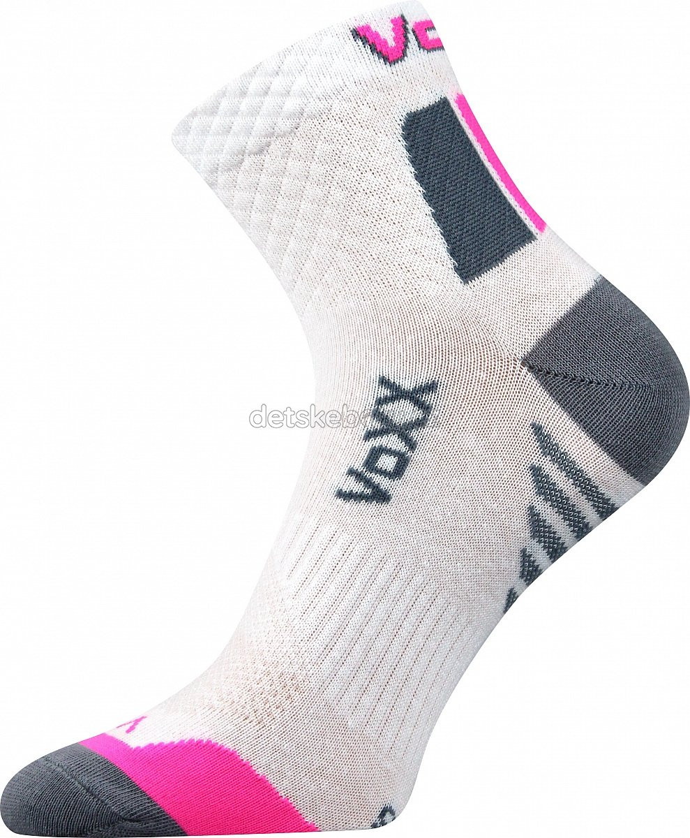 Dětské ponožky VoXX Kryptox bílá/růžová Velikost: 39-42