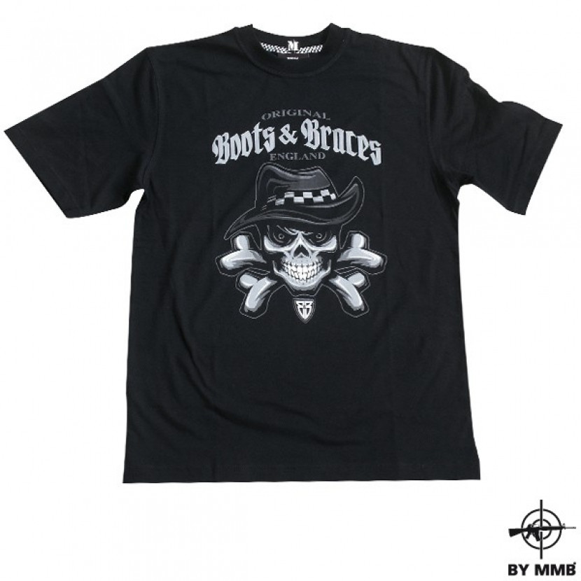 Triko Boots and Braces Skull II - černé, S