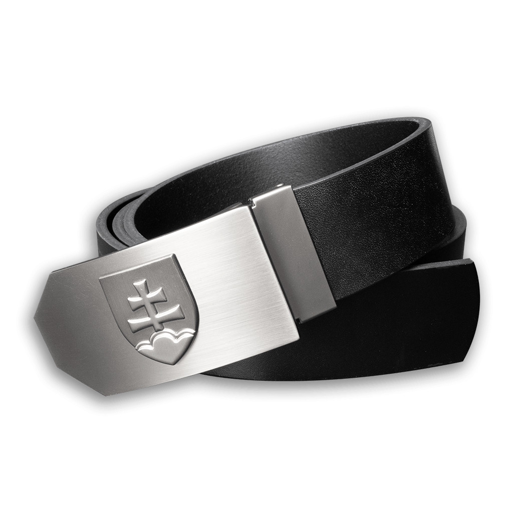 Opasek kožený Slovenský znak 4 cm - černý, 100