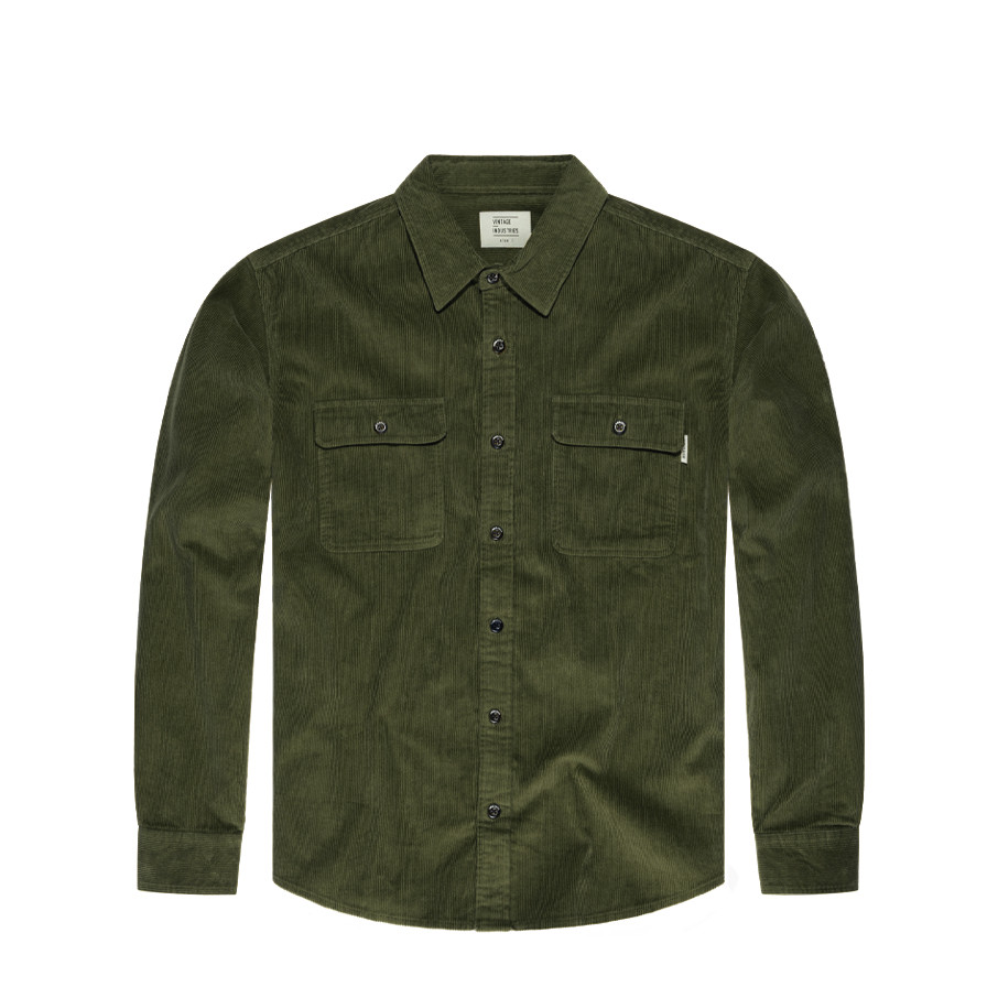 Košile Vintage Industries Brix - olivová, XL