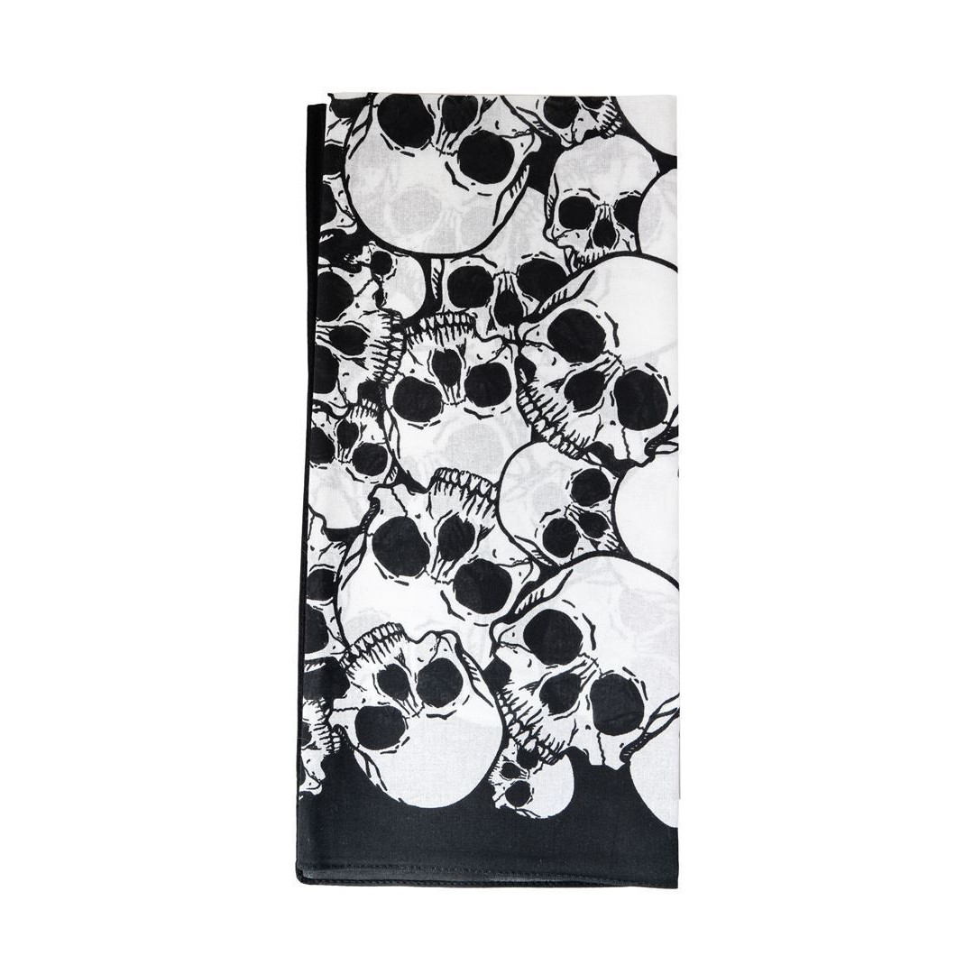 Šátek Etex Lebky B01 1 ks - černý-bílý