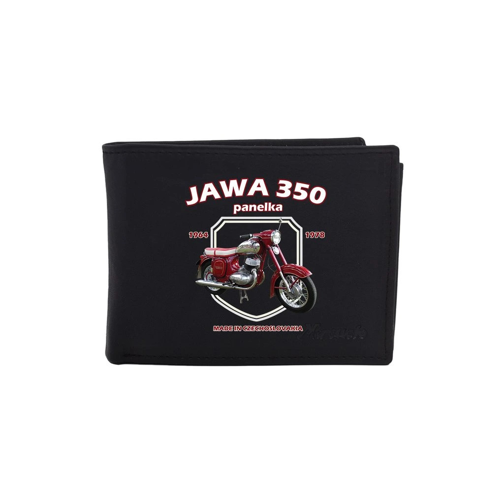 Kožená peněženka Striker Jawa 350 Panelka - černá