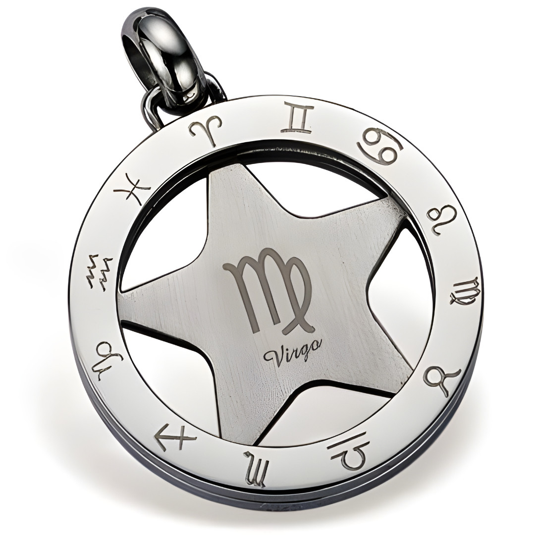 Přívěsek na řetízek na krk Gaira Zodiac 3065 Panna - stříbrný