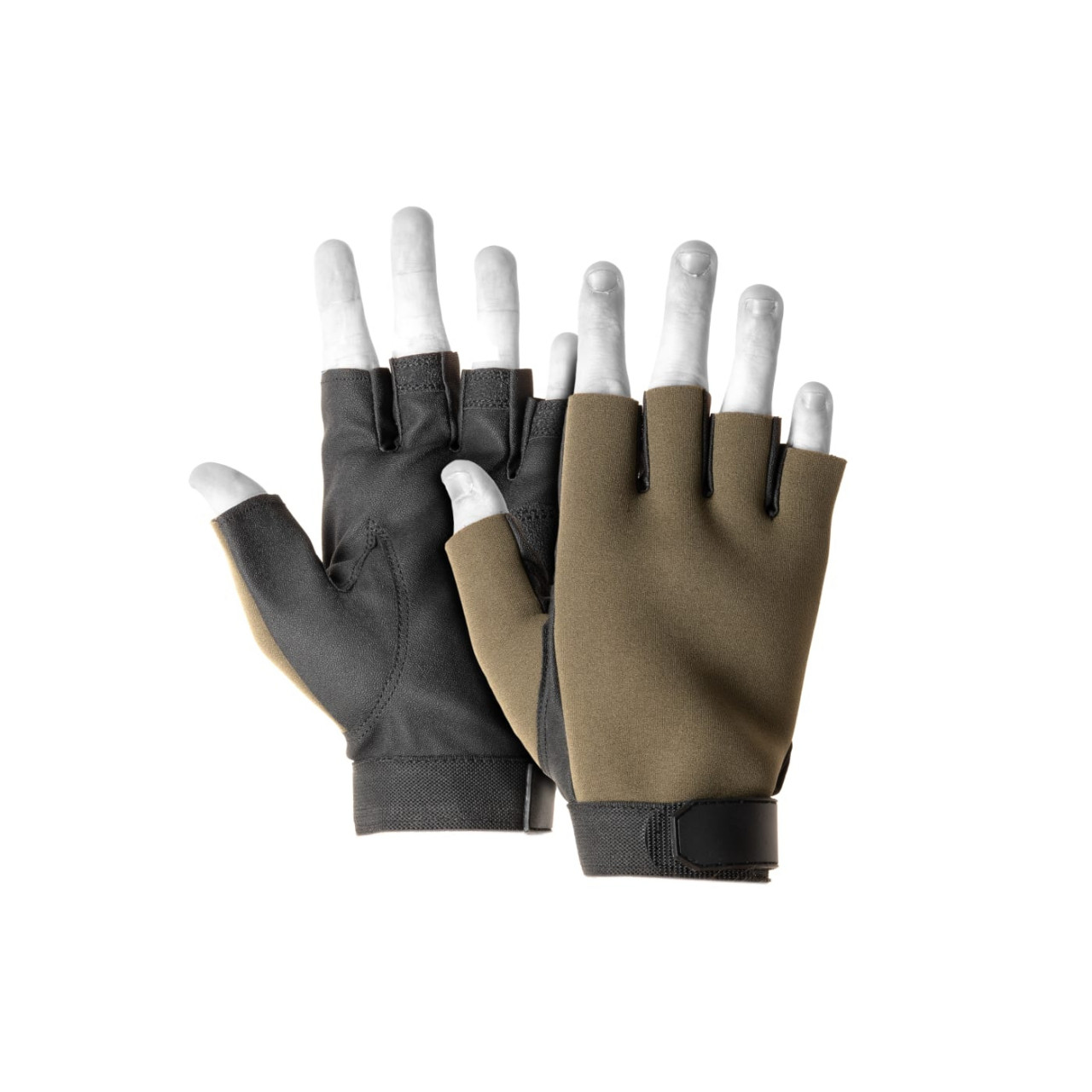Rukavice bezprsté Invader Gear Half Finger Shooting Gloves - olivové-černé, L