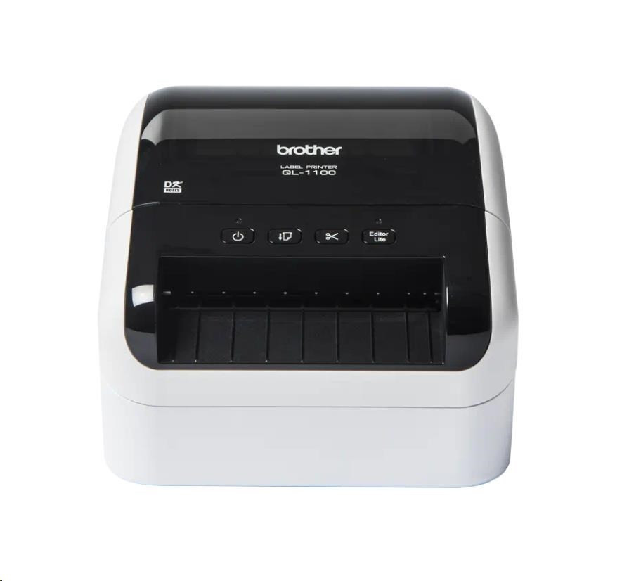 BROTHER tiskárna štítků QL-1110 - 101, 6mm, termotisk, USB, WIFI, BT, LAN, Profesionální Tiskárna Štítků