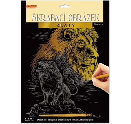 ArtLover Škrabací obrázek - zlatý - 20 x 25 cm - SCC-EP300
