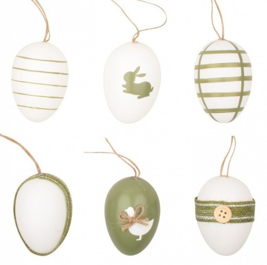 Anděl Plastová vajíčka na zavěšení - 6 cm - 6 ks - 9918