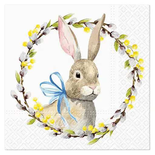 PAW Velikonoční ubrousky PAW L - Rabbit with Catkins - SDL121600