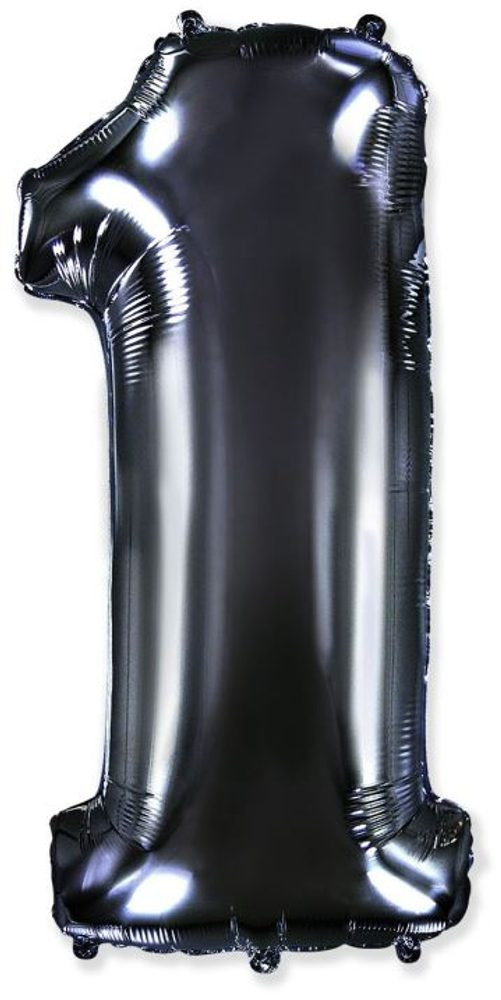 Balón foliový číslice ČERNÁ - BLACK 102 cm - 1 - Flexmetal
