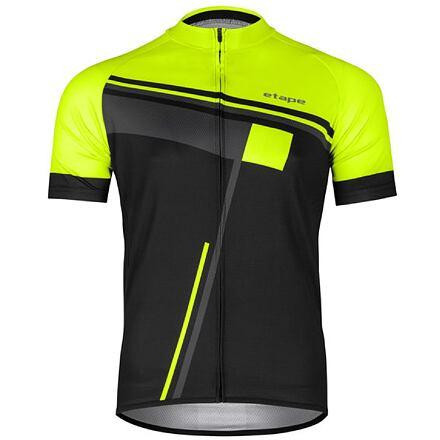 Etape Cube cyklistický dres černá-žlutá fluo