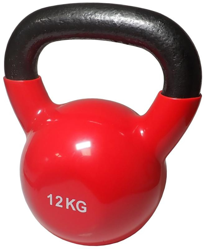 Kubisport Kettlebell 12 kg litina s vinylovým potahem