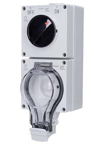 Solight 5B351 zásuvka IP66 s vypínačem, vodotěsná a prachotěsná