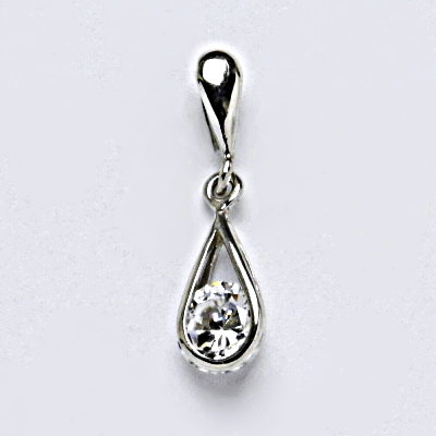 Stříbrný přívěšek s čirým zirkonem P 1291/22