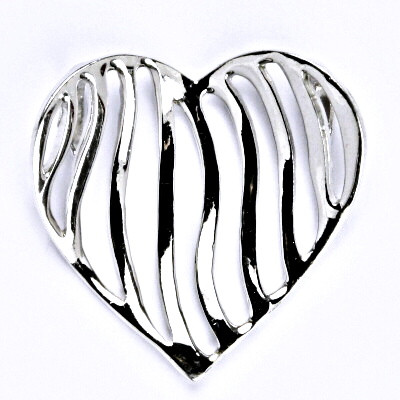 Stříbrný přívěšek, srdíčko, přívěšek ze stříbra, 3,15 g