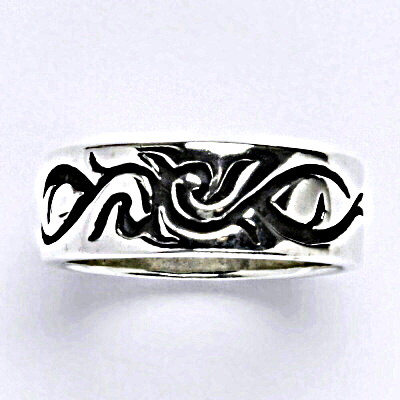 Stříbrný prsten s patinou, prsten ze stříbra,váha 7,43 g