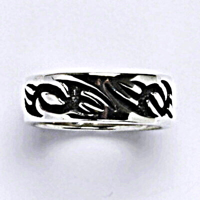 Stříbrný prsten s patinou, prsten ze stříbra,váha 7,11 g