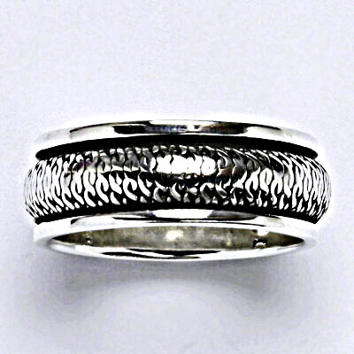 Stříbrný prsten s patinou, prsten ze stříbra,váha 8,35 g