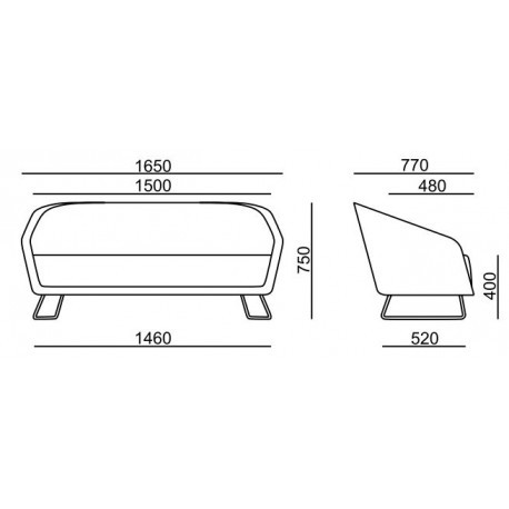 RIM Pohovka ORGANIX 5263 GALERIE - Čalounění Rim LÁTKY B / MILTON