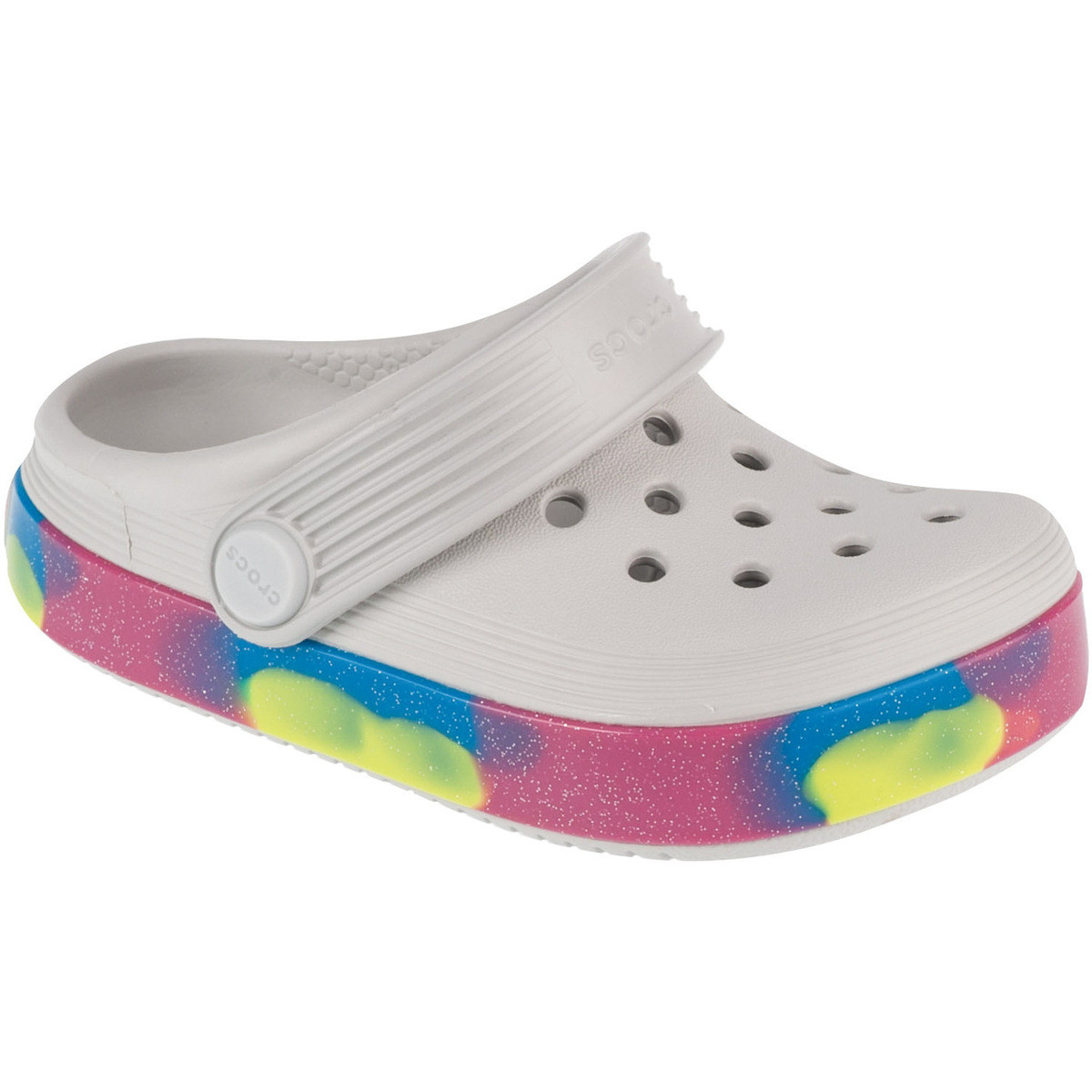 Crocs  Off Court Glitter Band Clog T  Šedá