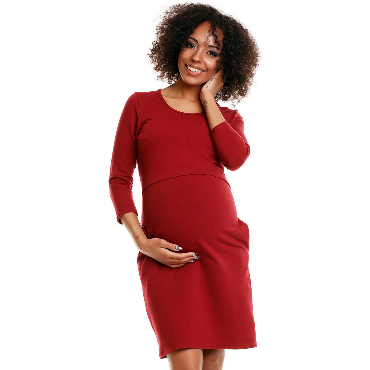 Peekaboo  Dámské těhotenské šaty Shtobbah bordó  Bordó
