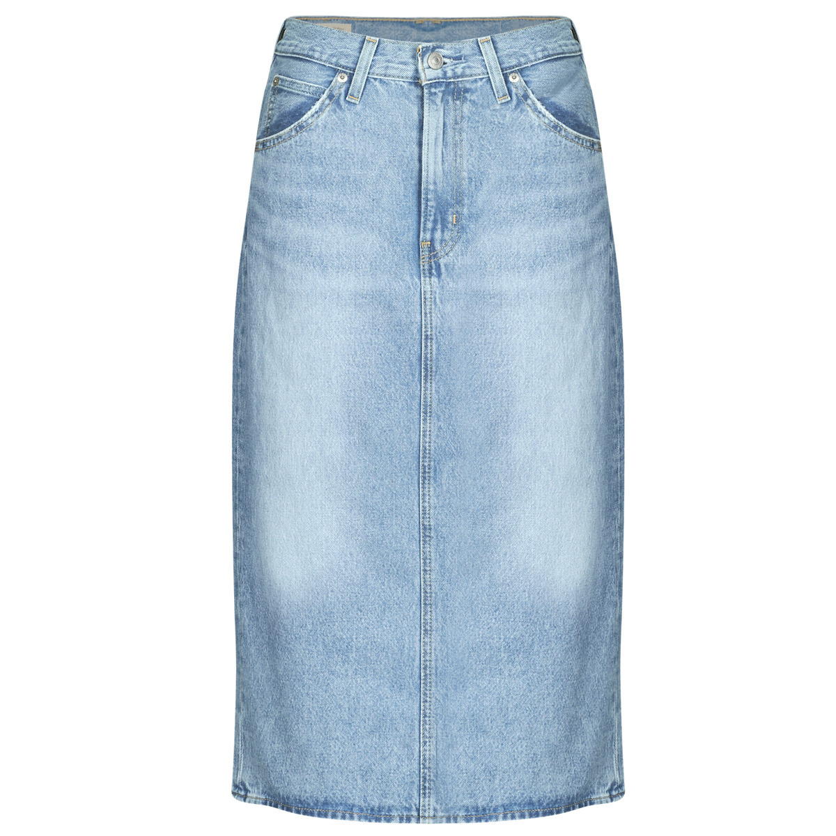 Levis  HR BACK SLIT SKIRT  Modrá
