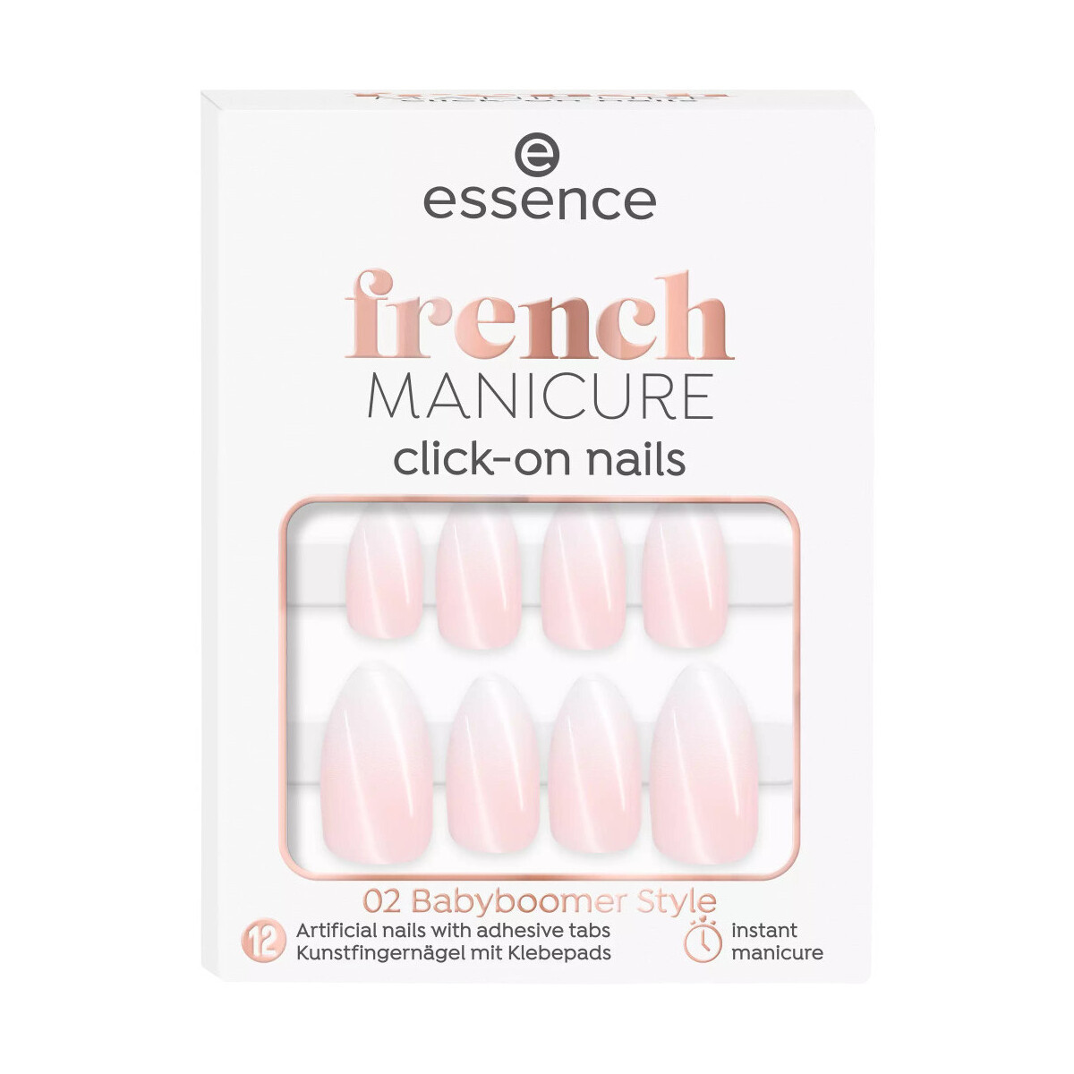 Essence  French Manicure Click-on False Nails - 02 Babyboomer St  Růžová