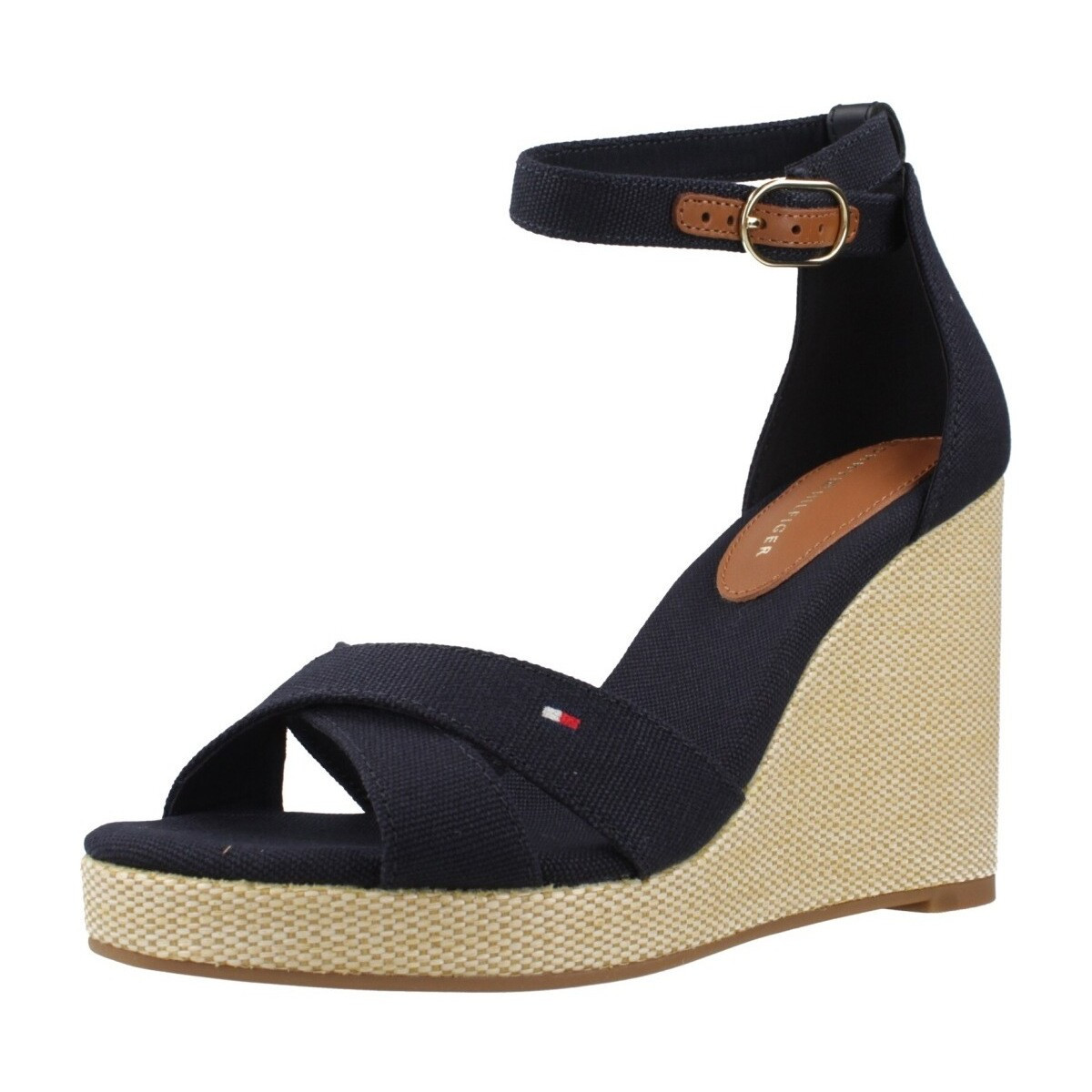 Tommy Hilfiger  FLAG HIGH WEDGE ESPAD CR  Hnědá