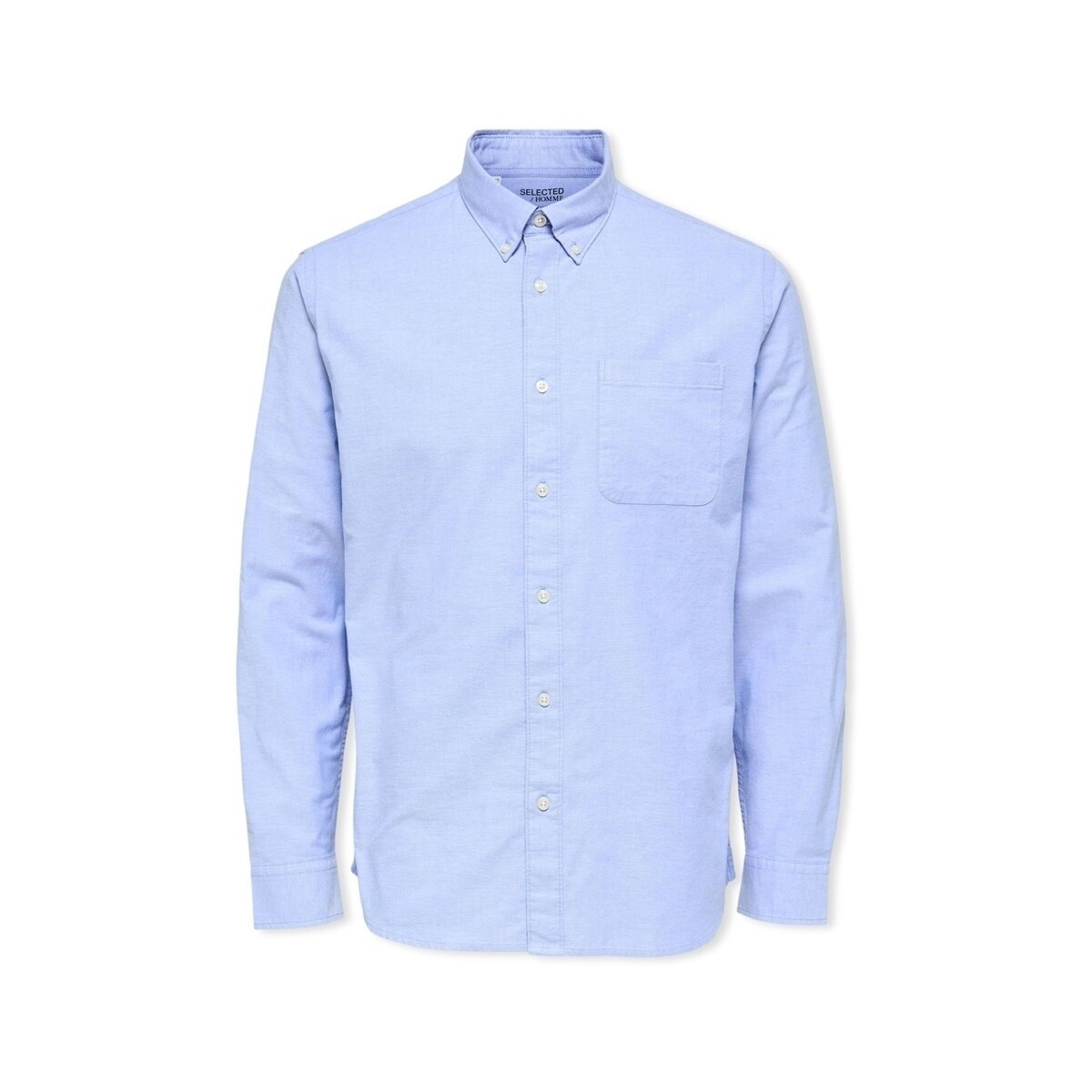 Selected  Noos Regrick Shirt - Light Blue  Modrá