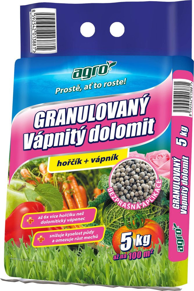 Vápnitý dolomit granulovaný Agro 5 kg 000891