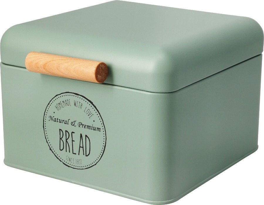 EXCELLENT Chlebník s víkem kovový 22x14cm šedá KO-C80653710seda