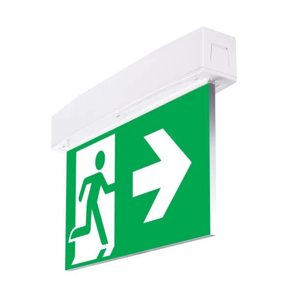 LED Solution Bílé přisazené nouzové osvětlení s piktogramem autotest 6W IP54 94604