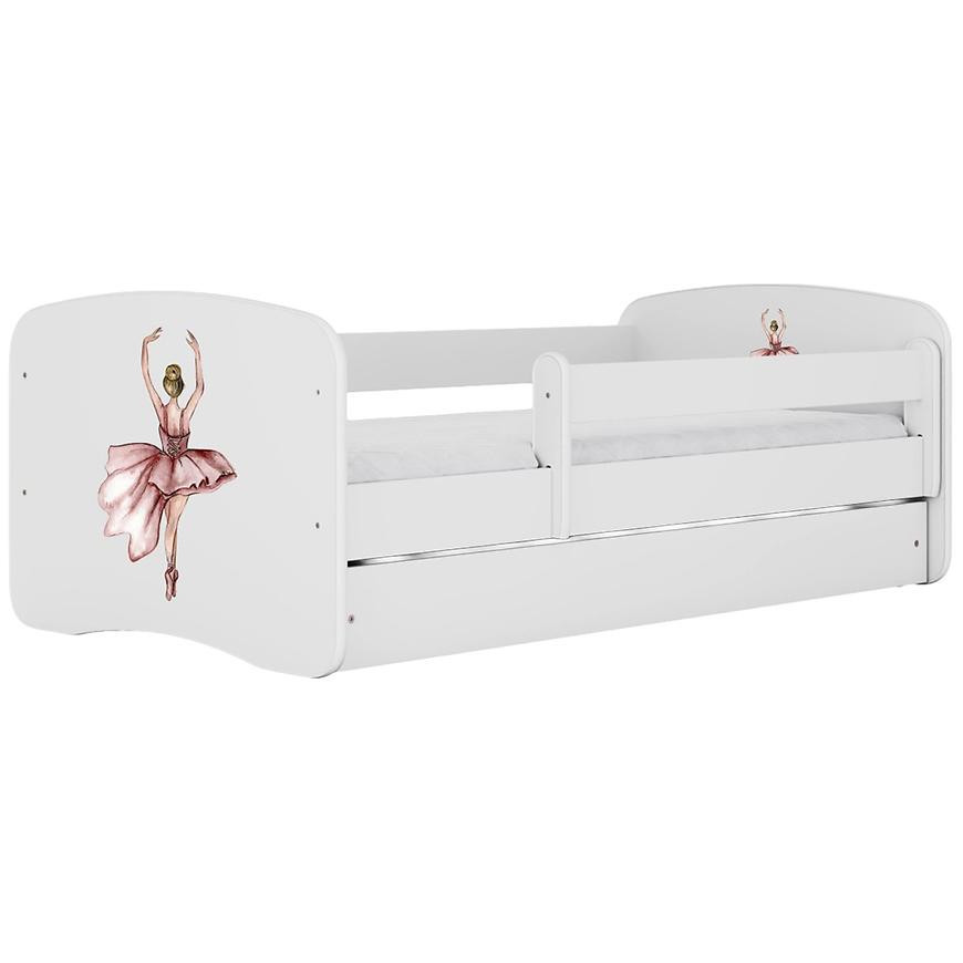 Dětská postel Babydreams+SZ+M bílá 70x140 Balerína