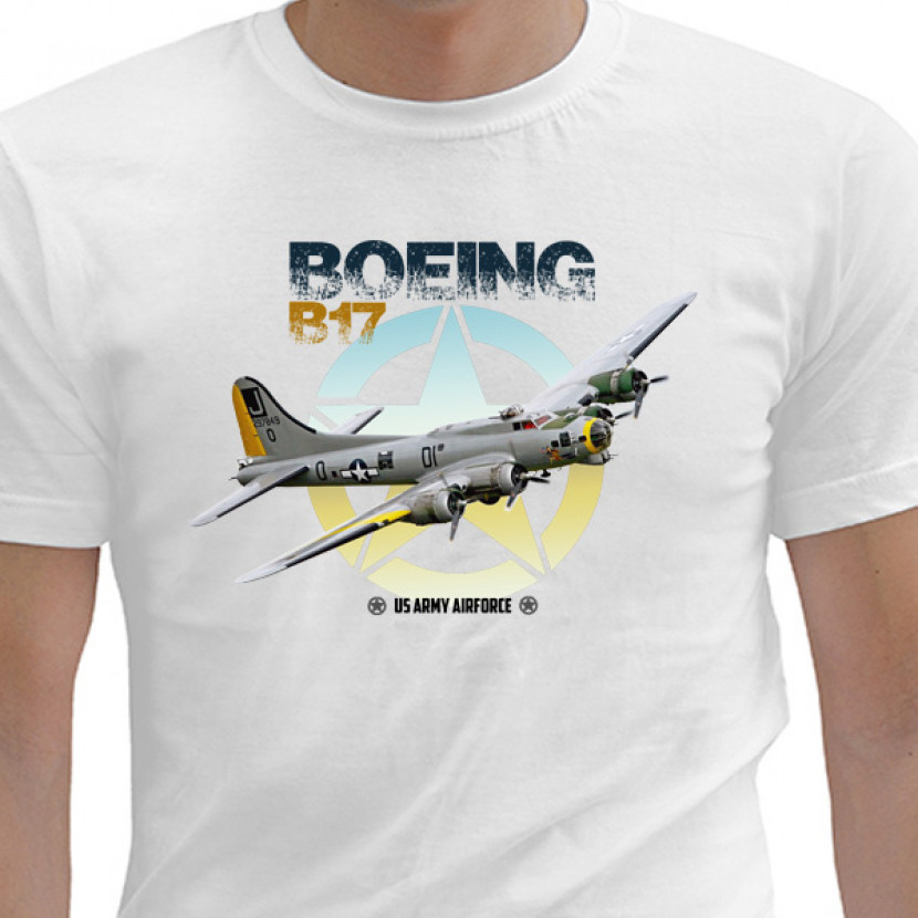 Triko Striker Letoun Boeing B-17 - bílé, L
