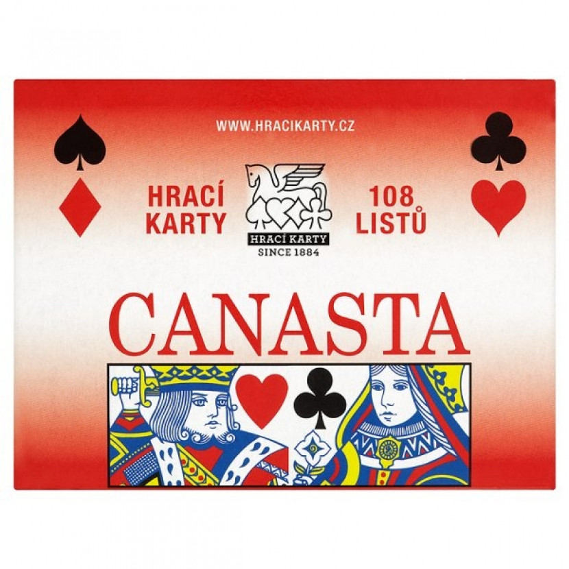 Karty papírové Canasta - barevné