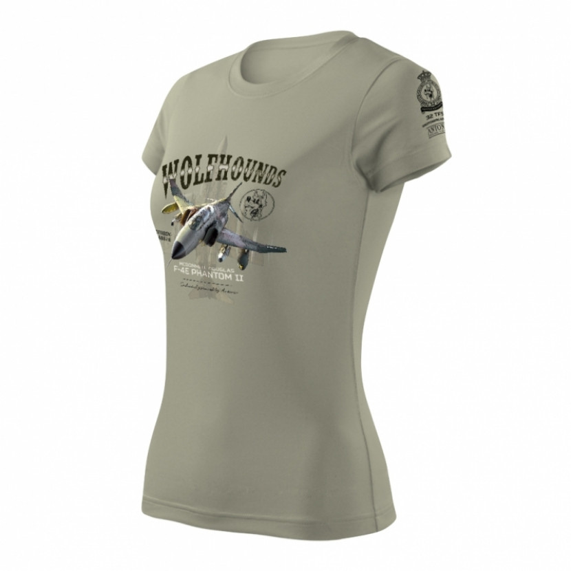 Triko dámské Antonio se stíhačkou F-4E PHANTOM II - olivové, XXL