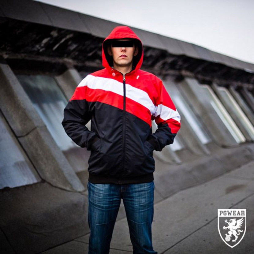Bunda PGwear Premium - černá-červená-bílá, XL