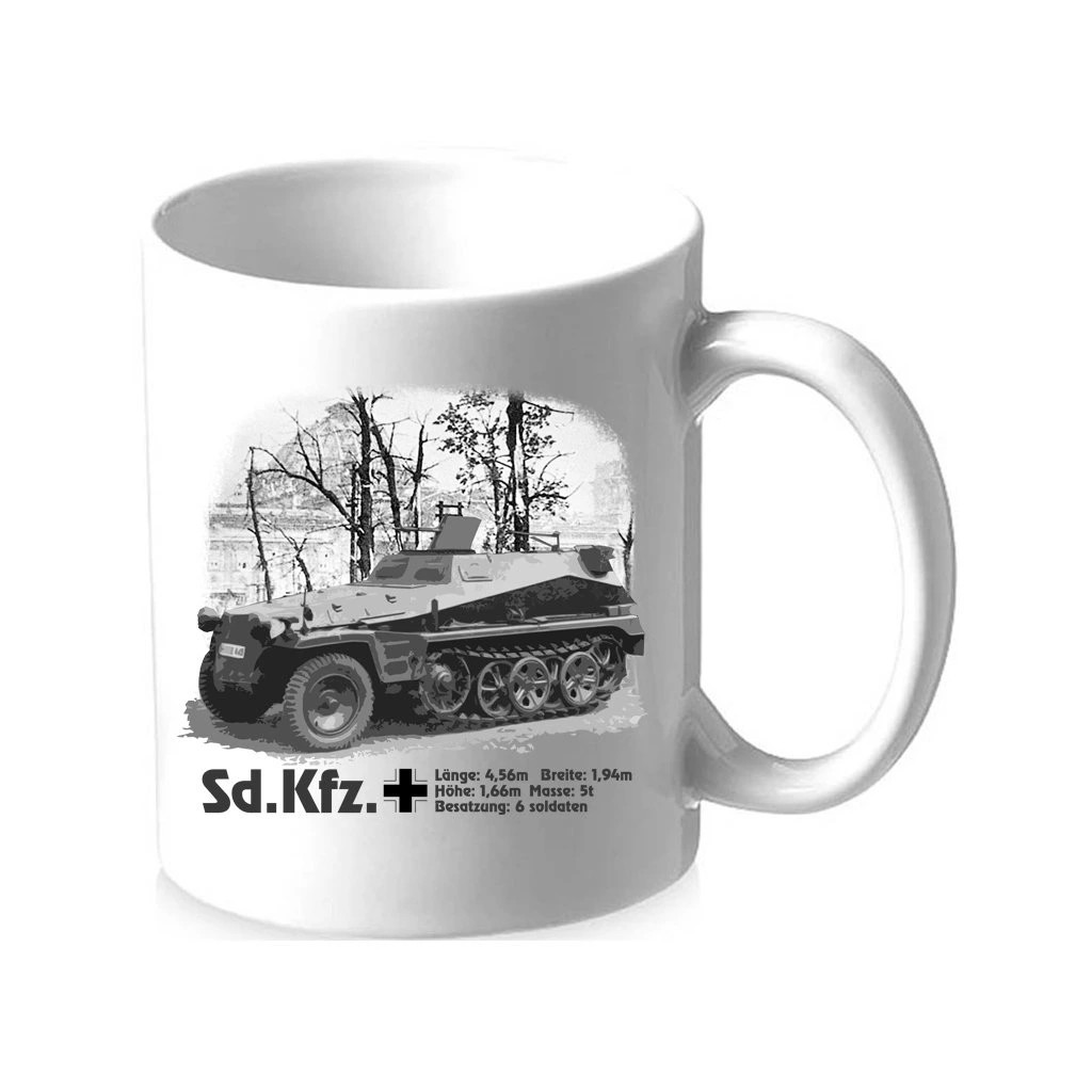Hrnek Striker Sd. Kfz - bílý-černý