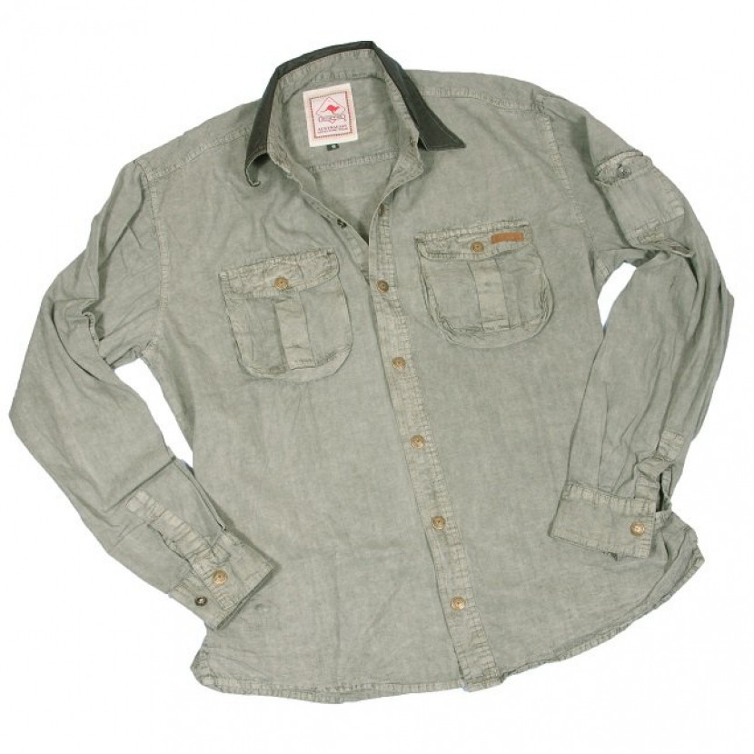 Košile pánská australská Scippis Leeton Shirt - khaki, S