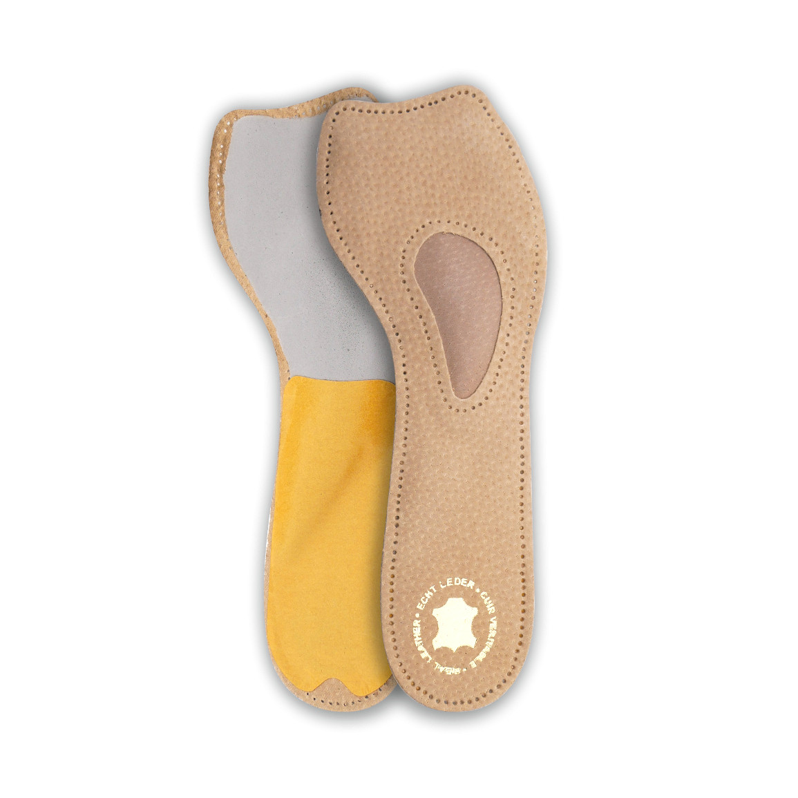 Kožené ortopedické vložky do bot HealMed 290 - béžové, 35-36