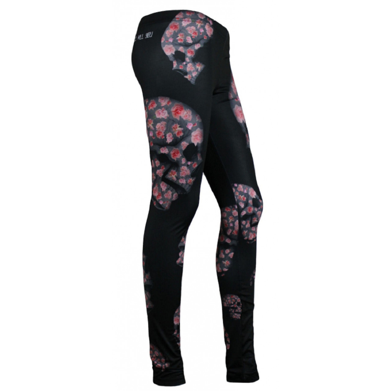 Legíny dámské Yakuza Roseskull - černé-růžové, S