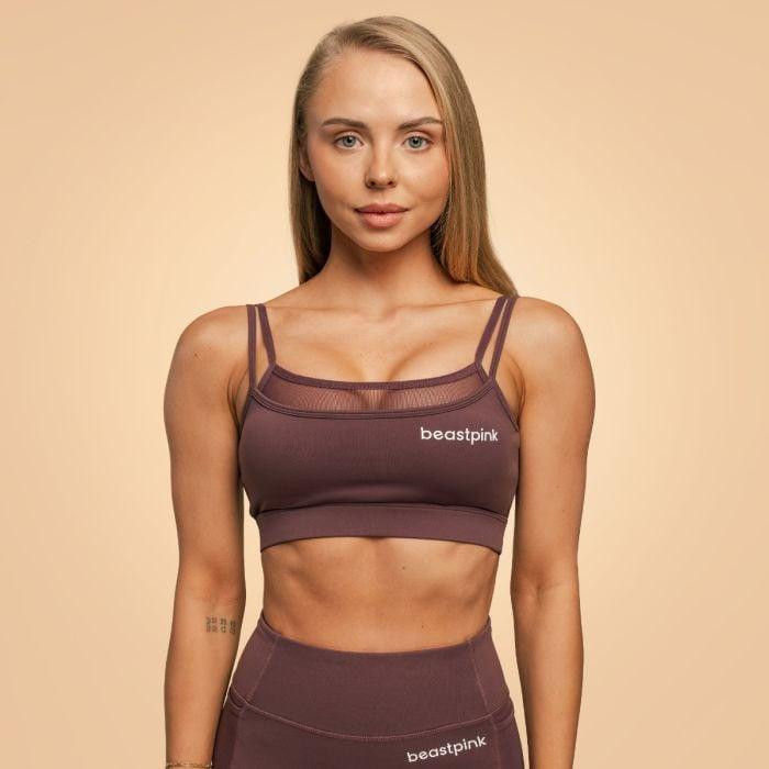 GymBeam BeastPink Sportovní podprsenka Breeze Mulberry