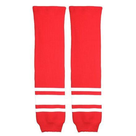 Merco Motor hokejové štulpny senior červená-bílá